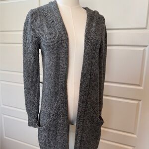 Market & Spruce Heather Gray Hooded Cardigan